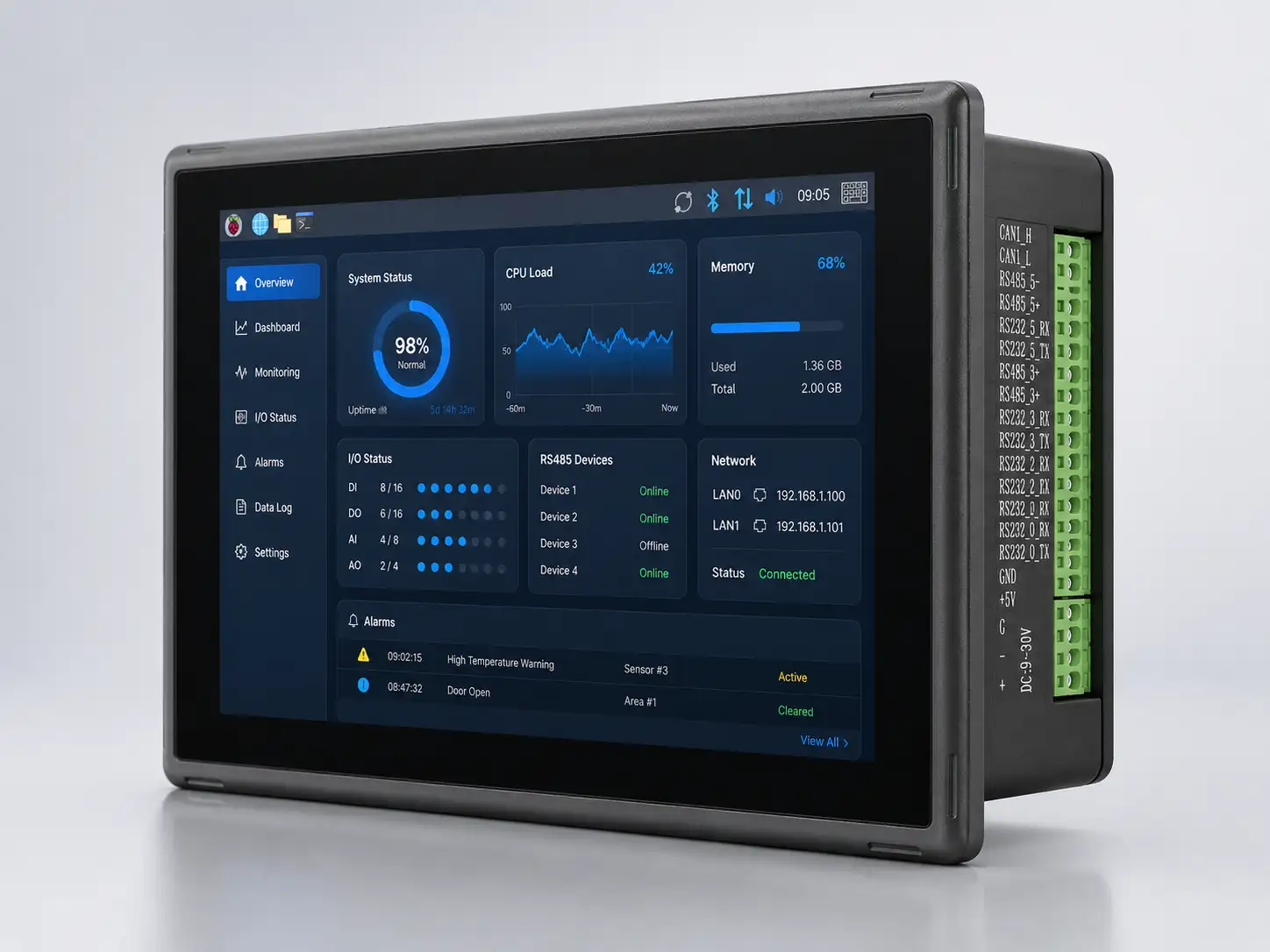 Chipsee industrial panel PC with industrial communication interfaces